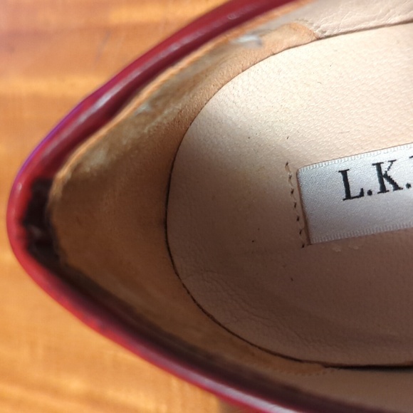 LK Bennett Burgundy Leather Loafers - Picture 7 of 9